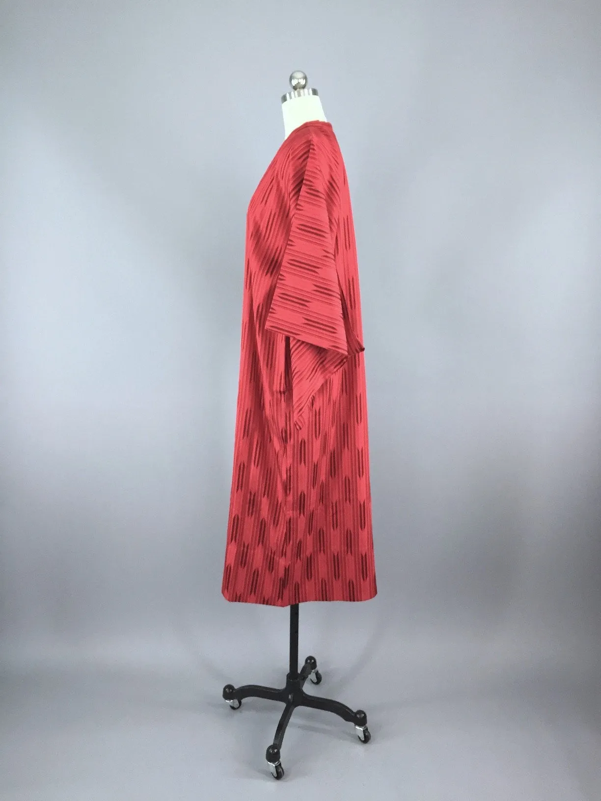 1980s Vintage Michiyuki Kimono Coat / Red Chevron Arrows