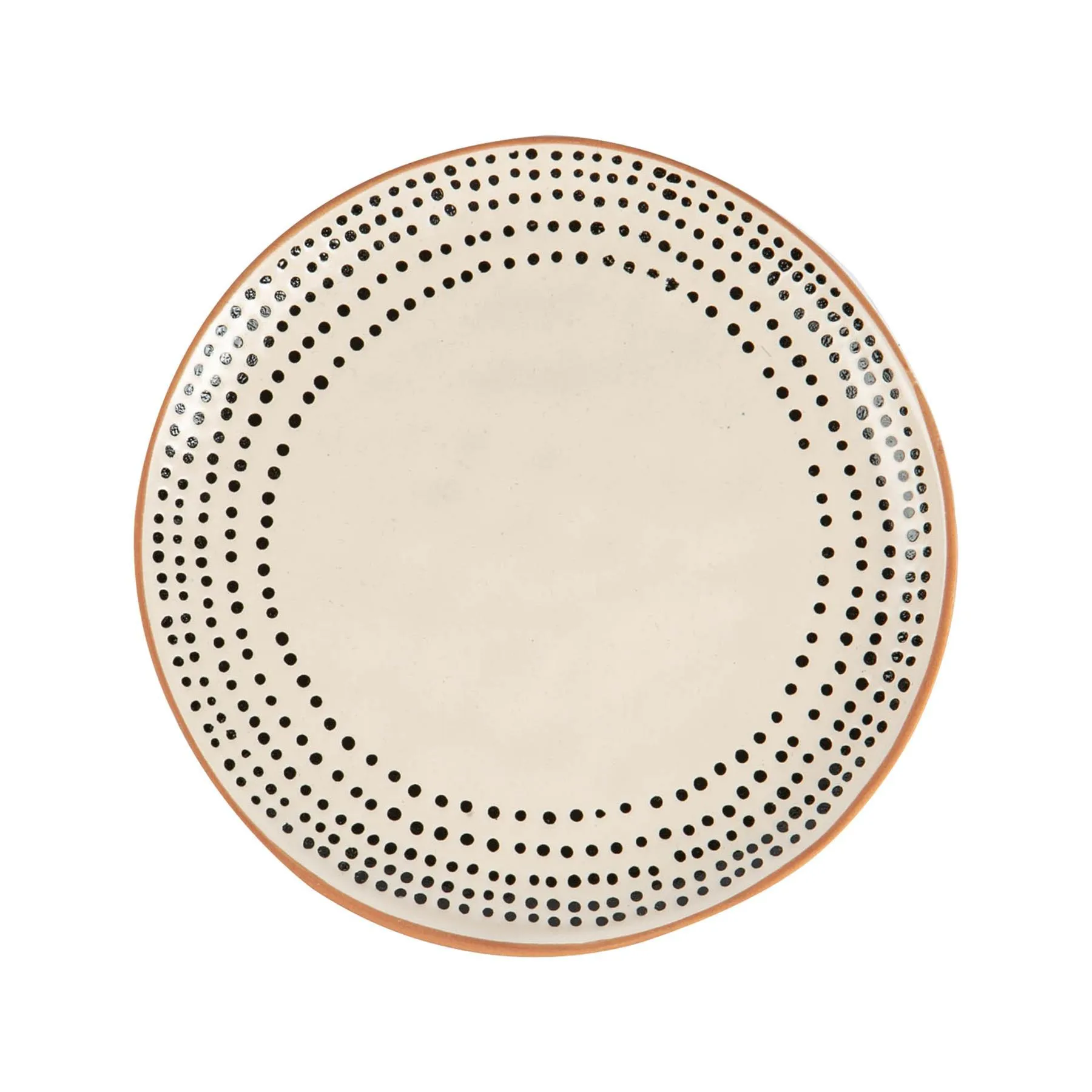 20.5cm Spotted Rim Portuguese Stoneware Side Plate - By Nicola Spring