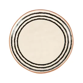 20.5cm Striped Rim Portuguese Portuguese Stoneware Side Plate - By Nicola Spring