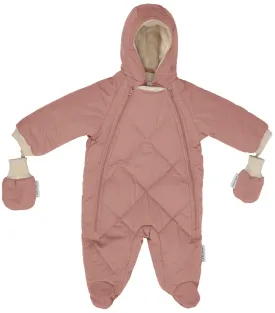 7 A.M. Enfant Snowsuit Bebe - Benji - Rose Dawn Quilted (12-24m)