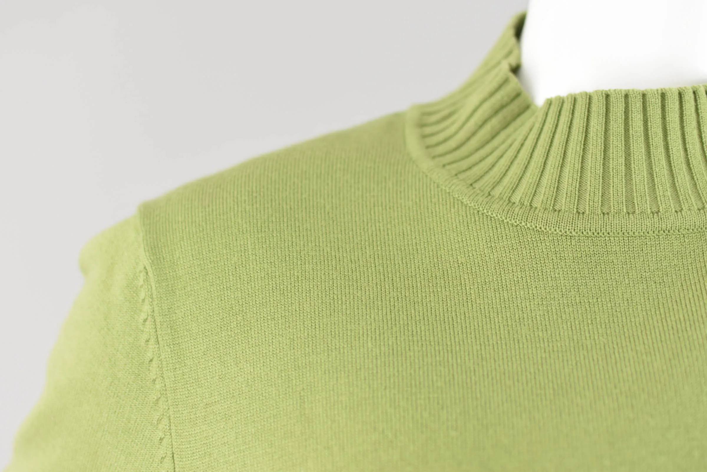 90s Chartreuse Green Mockneck Top, Women's Large