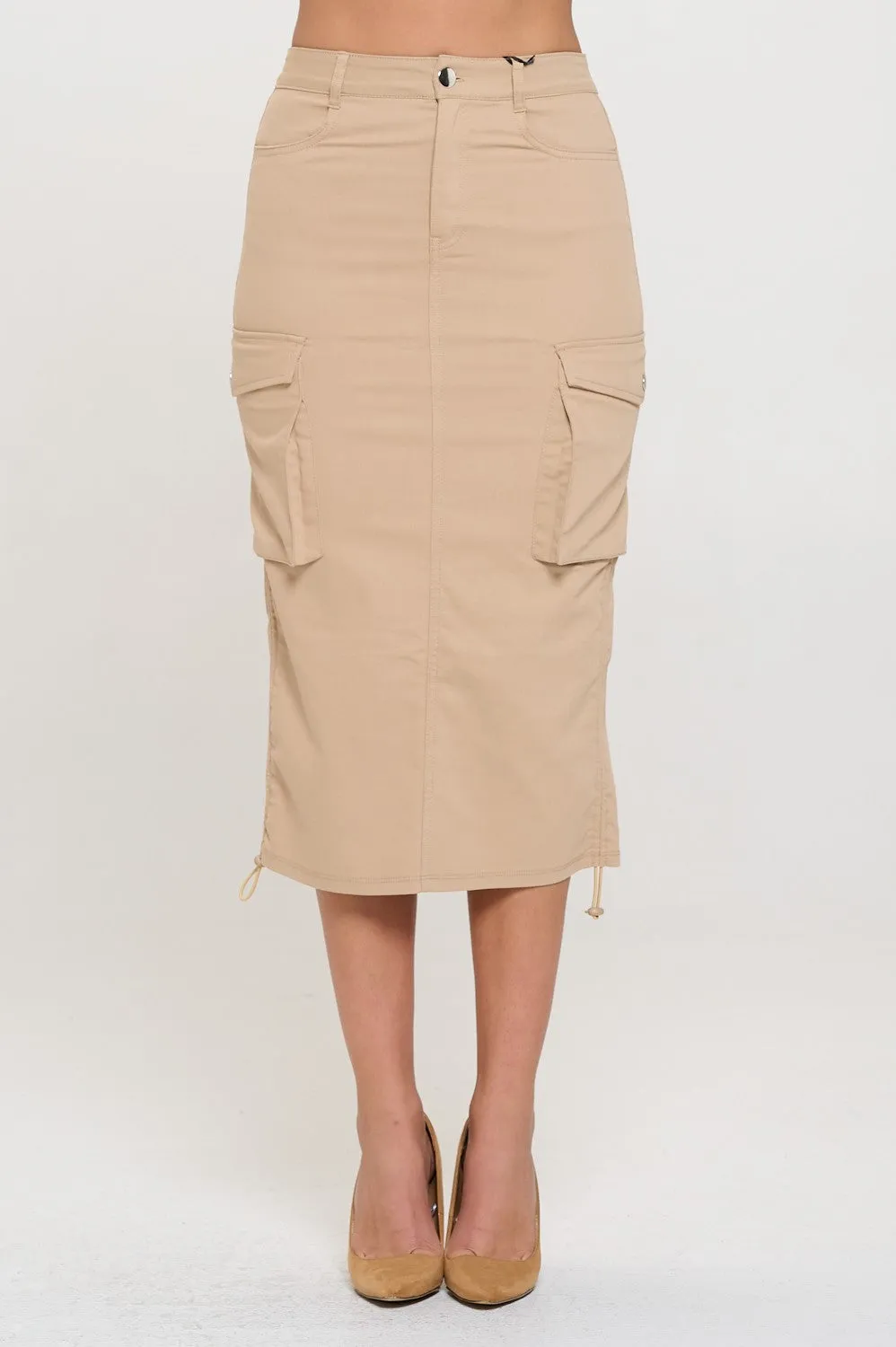 ABBIE CARGO MIDI SKIRT