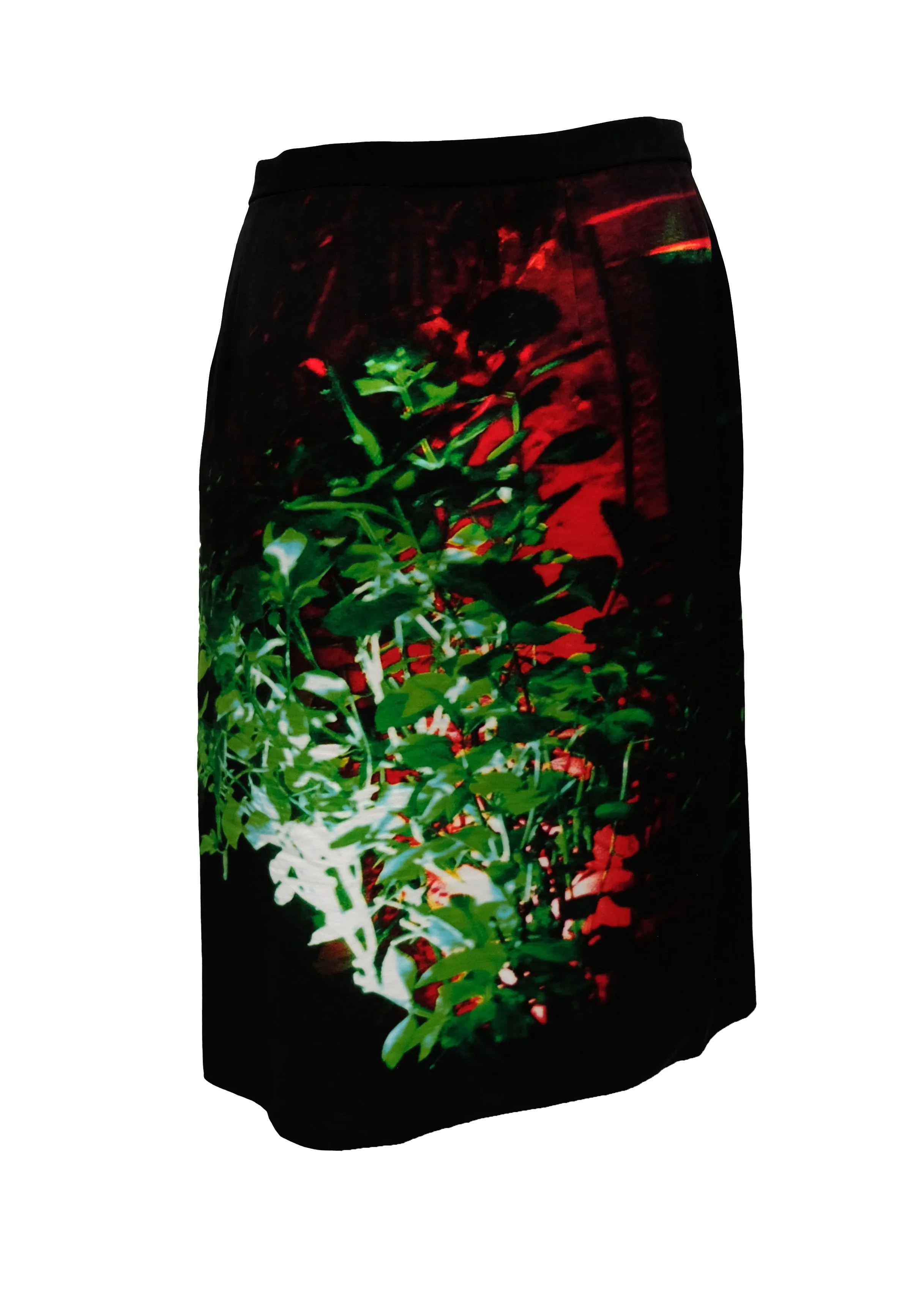 Agnes B Leaf Photo Print Mini Skirt, UK14-16