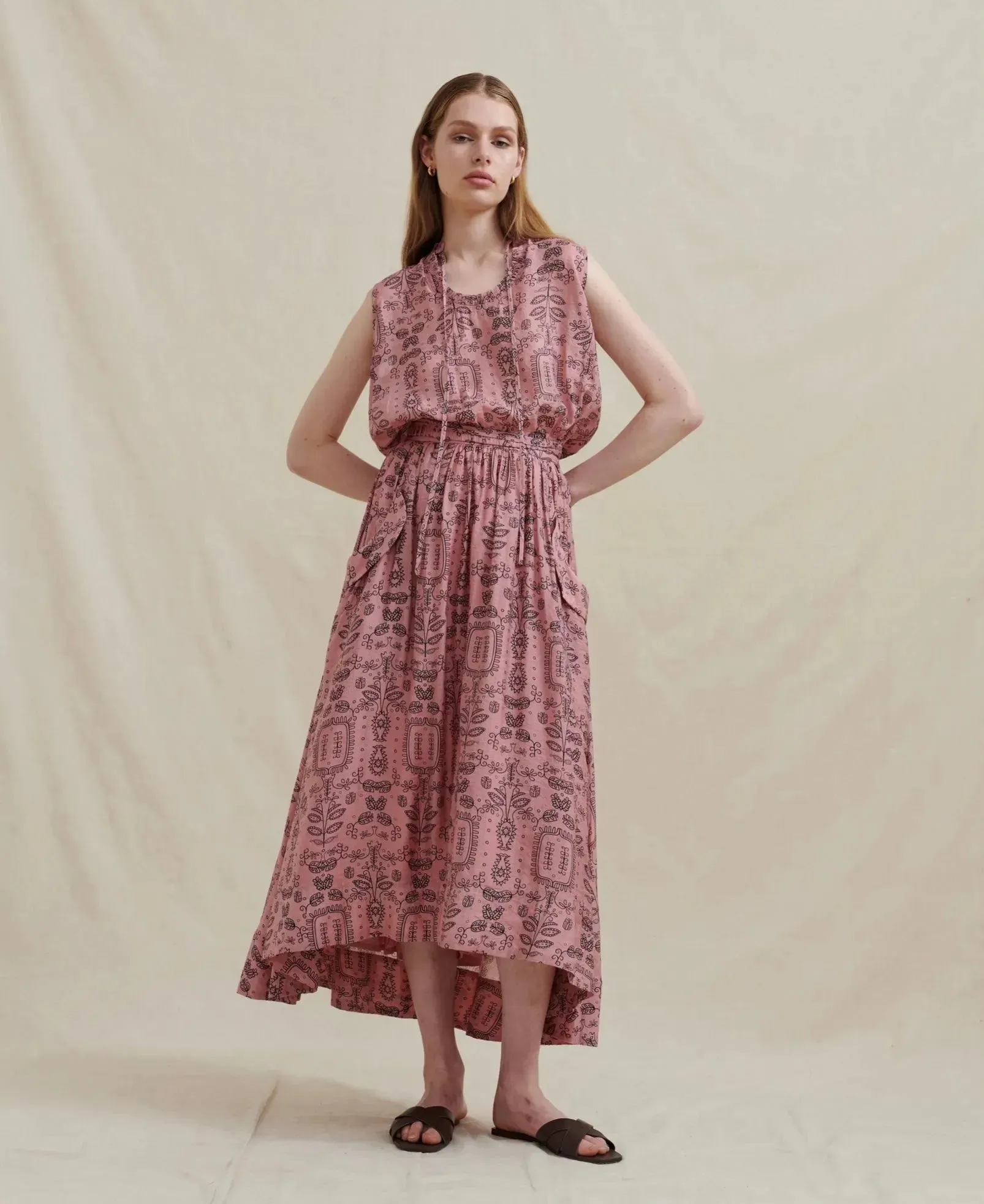 Analia Brontë Midi Skirt in Rose