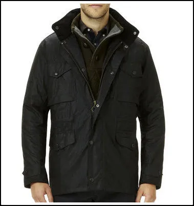 Barbour Sapper- Mens wax jacket-Black-MWX0020BK91