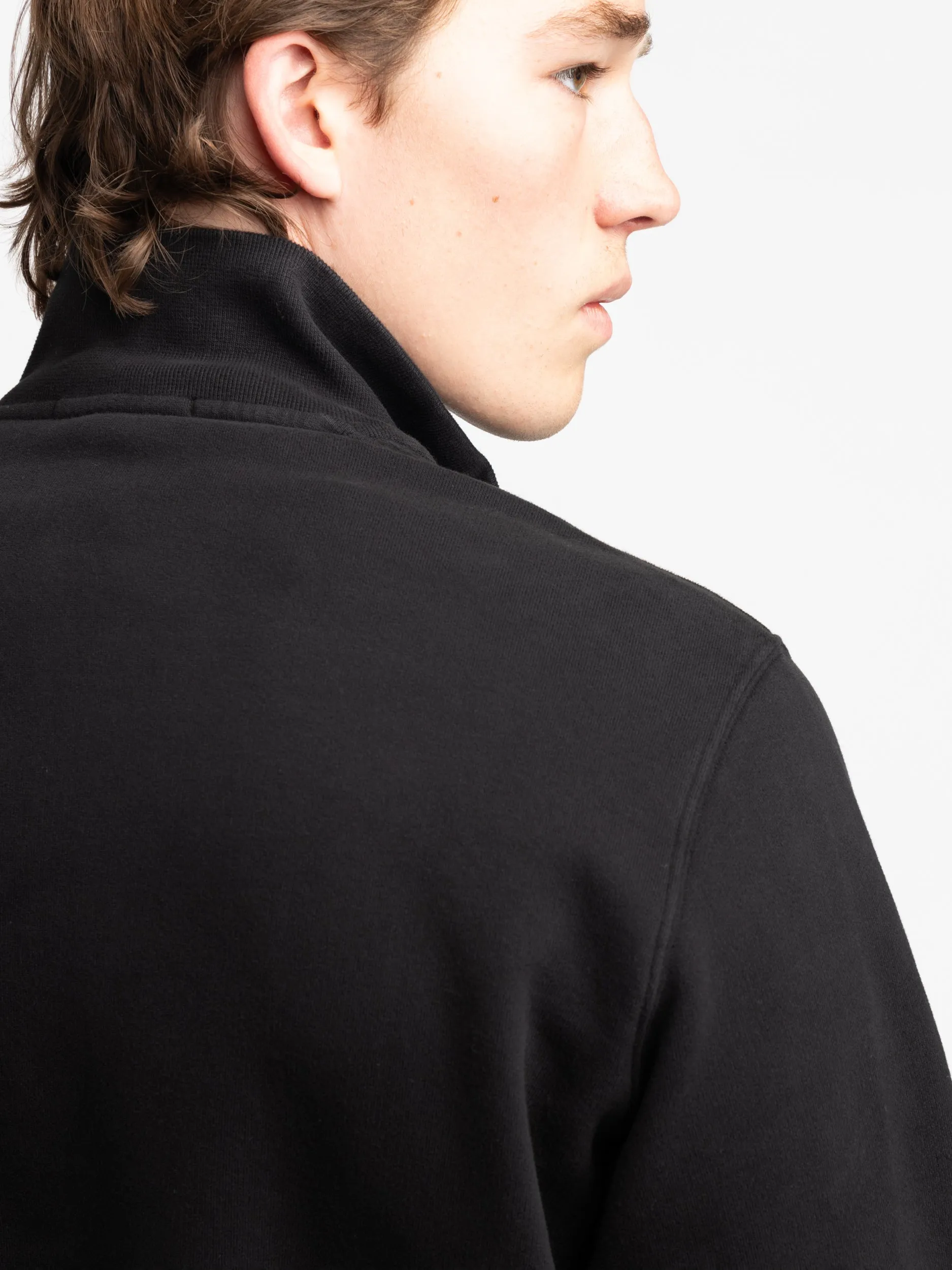 Black Felpa Quarter Zip Sweatshirt