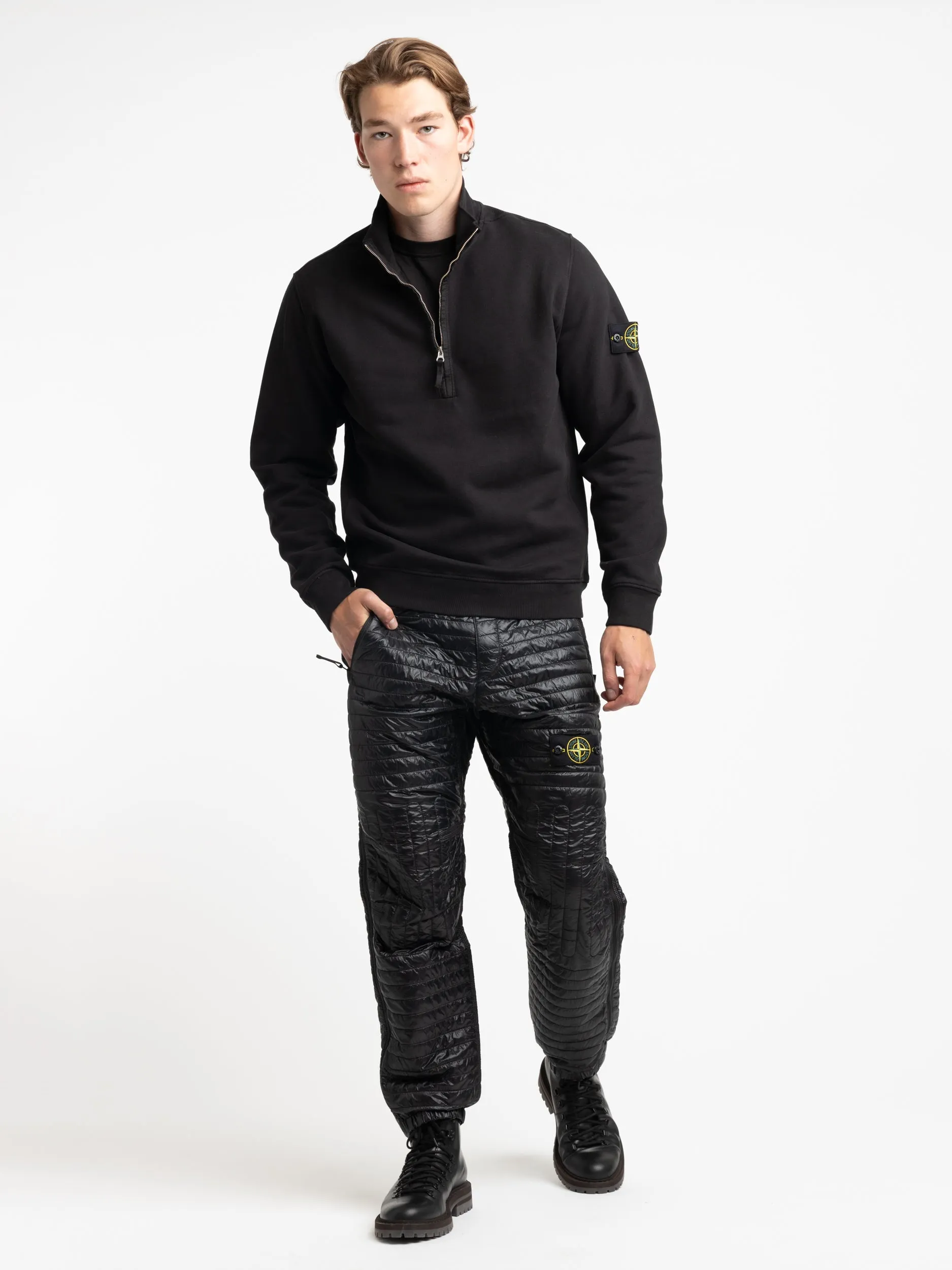 Black Felpa Quarter Zip Sweatshirt