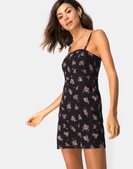 Boyasly Mini Dress in Sohey Rose Black