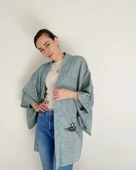 Calming blue Haori Kimono Jacket