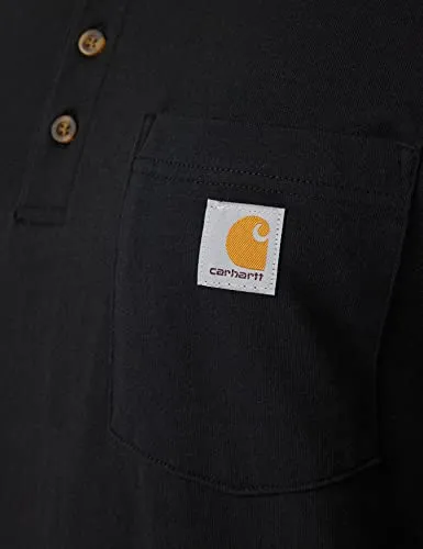 Carhartt K128 Men's Loose Fit Heavyweight Long-Sleeve Pocket Henley T-Shirt