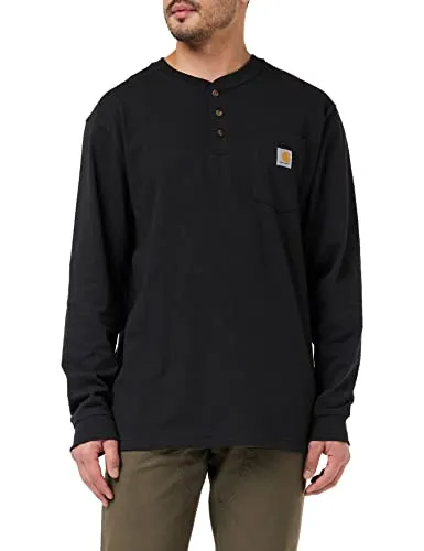 Carhartt K128 Men's Loose Fit Heavyweight Long-Sleeve Pocket Henley T-Shirt