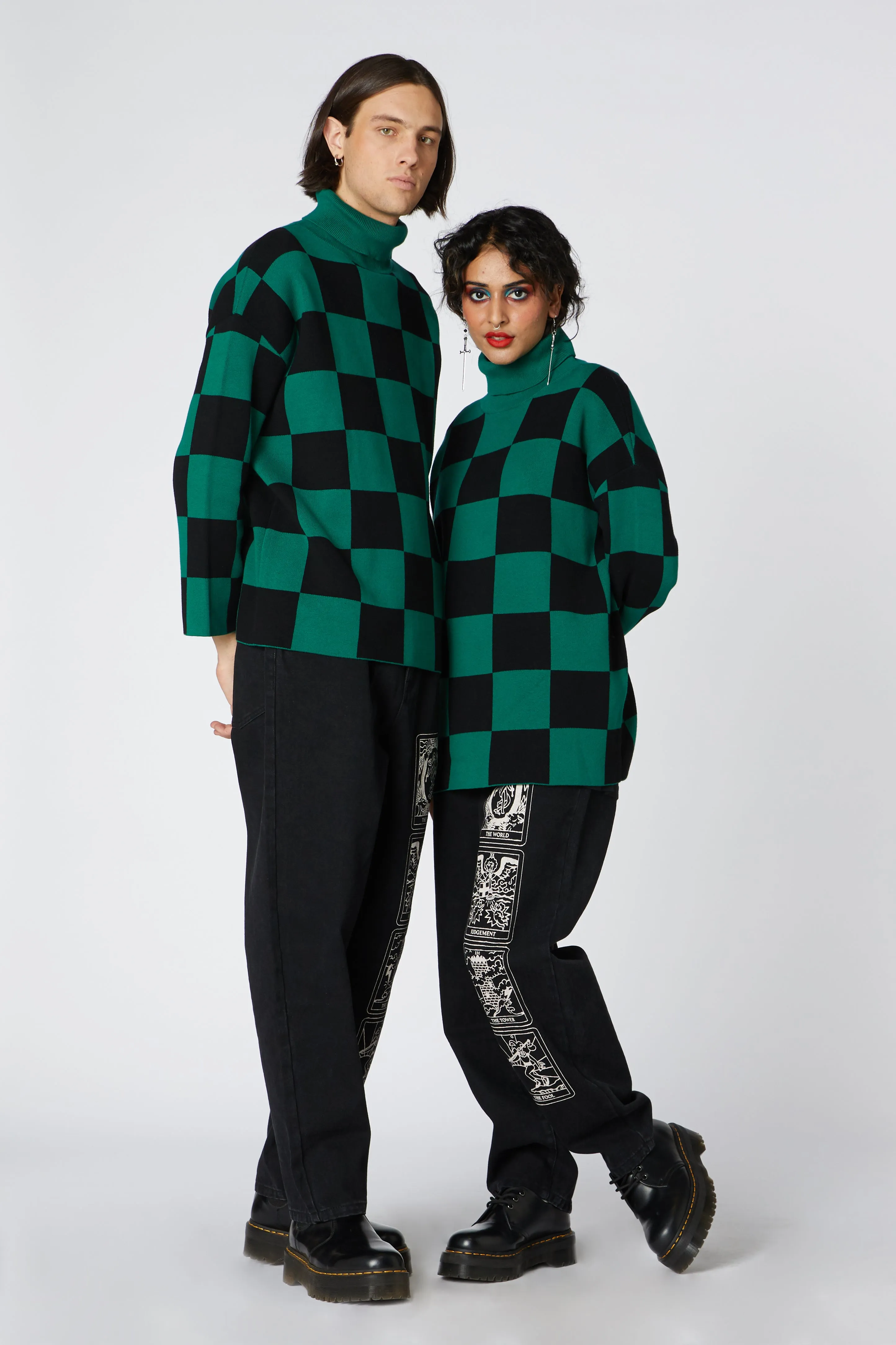 Checkerboard Oversize Knit