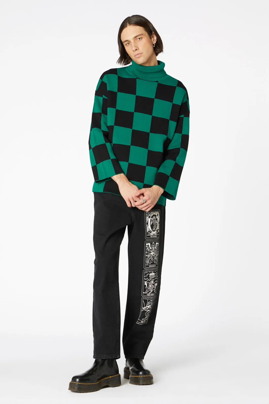 Checkerboard Oversize Knit