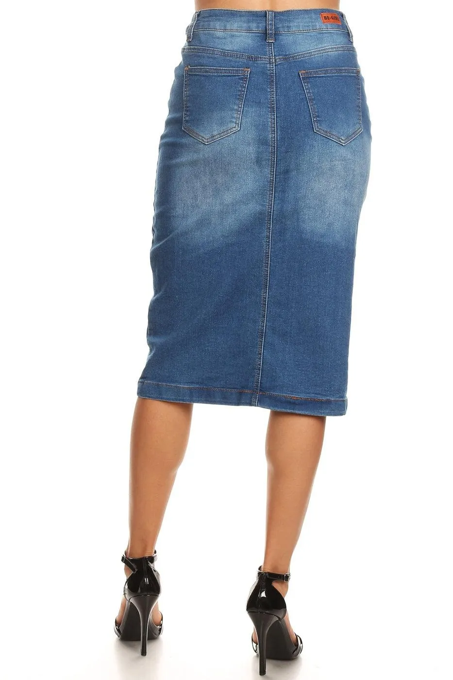 Clara Indigo Denim Skirt