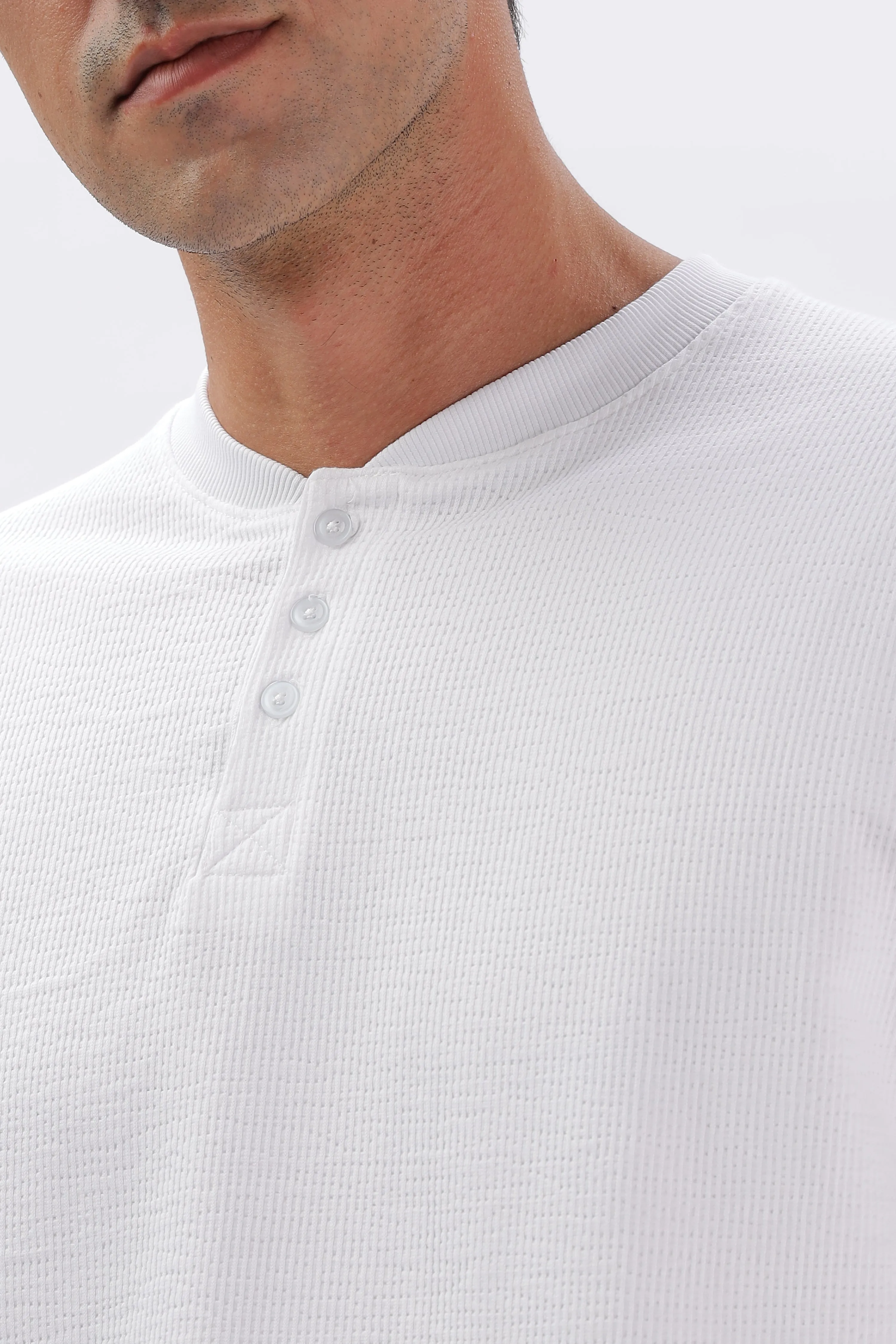 Classic Henley T-Shirt: White