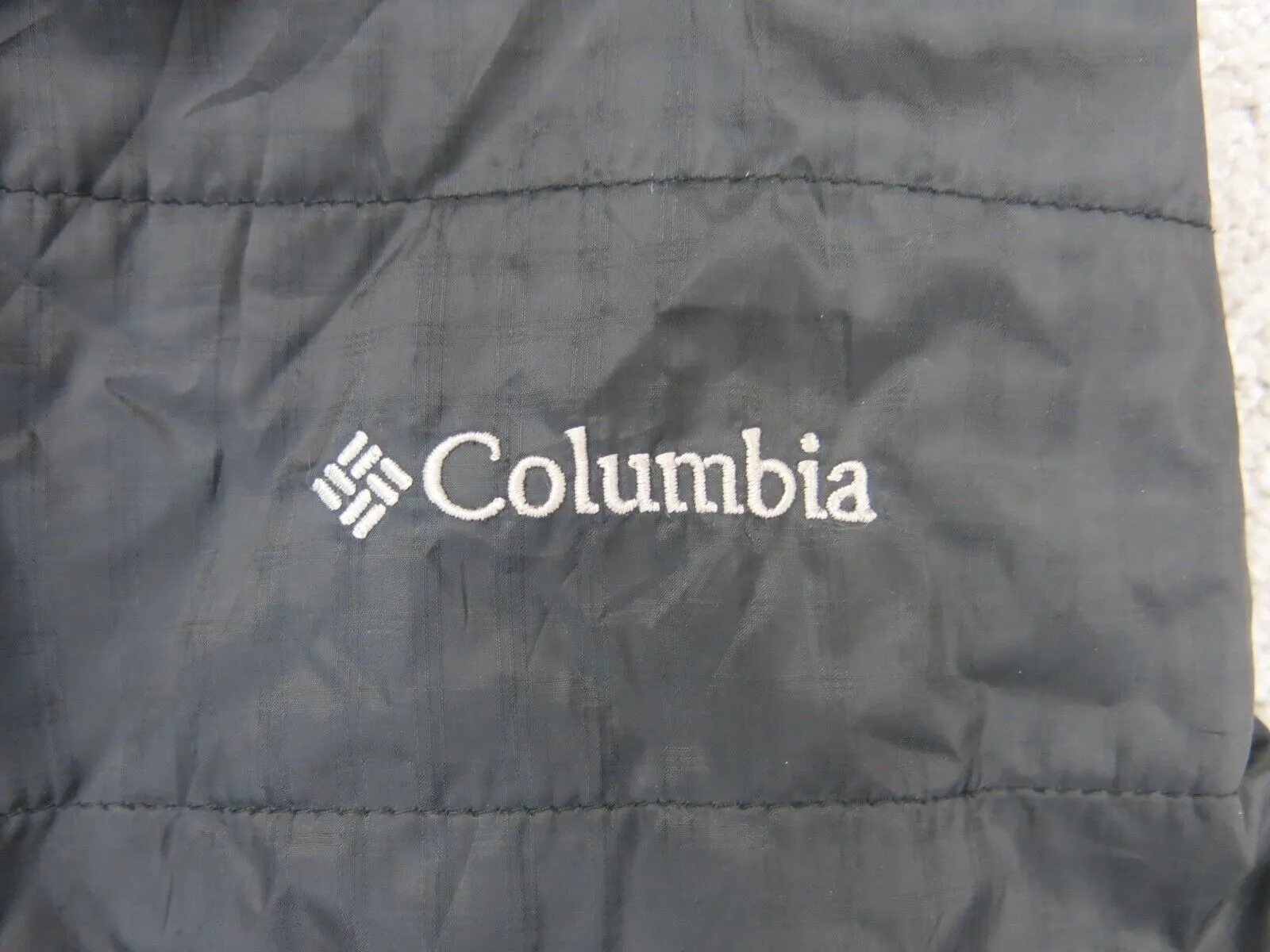 Columbia Jacket Womens L Black Long Sleeve Omni Heat Outdoor Quilted Hooded Coat