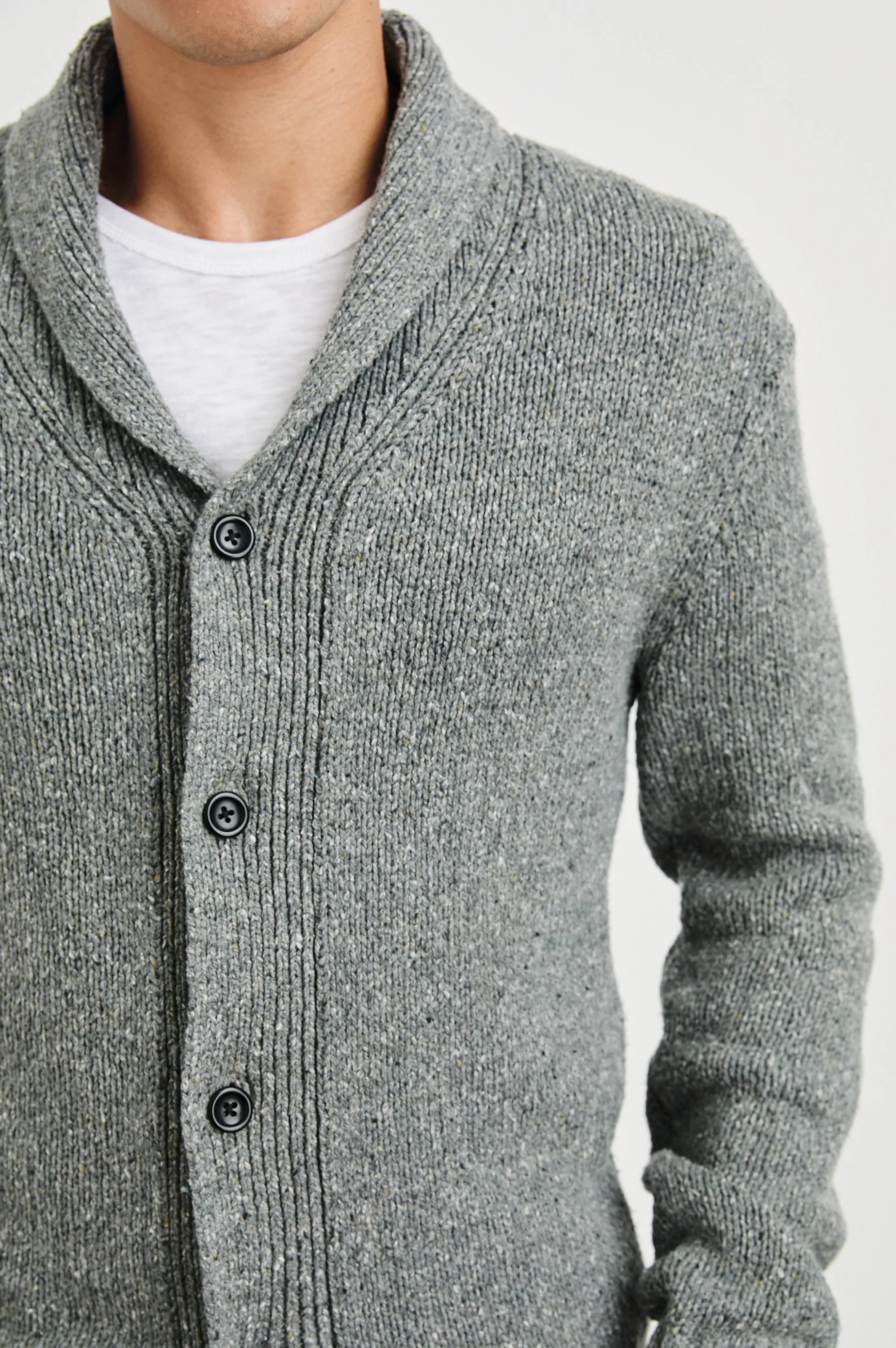 CORDEN CARDIGAN - MONOCHROMATIC SPECKLE