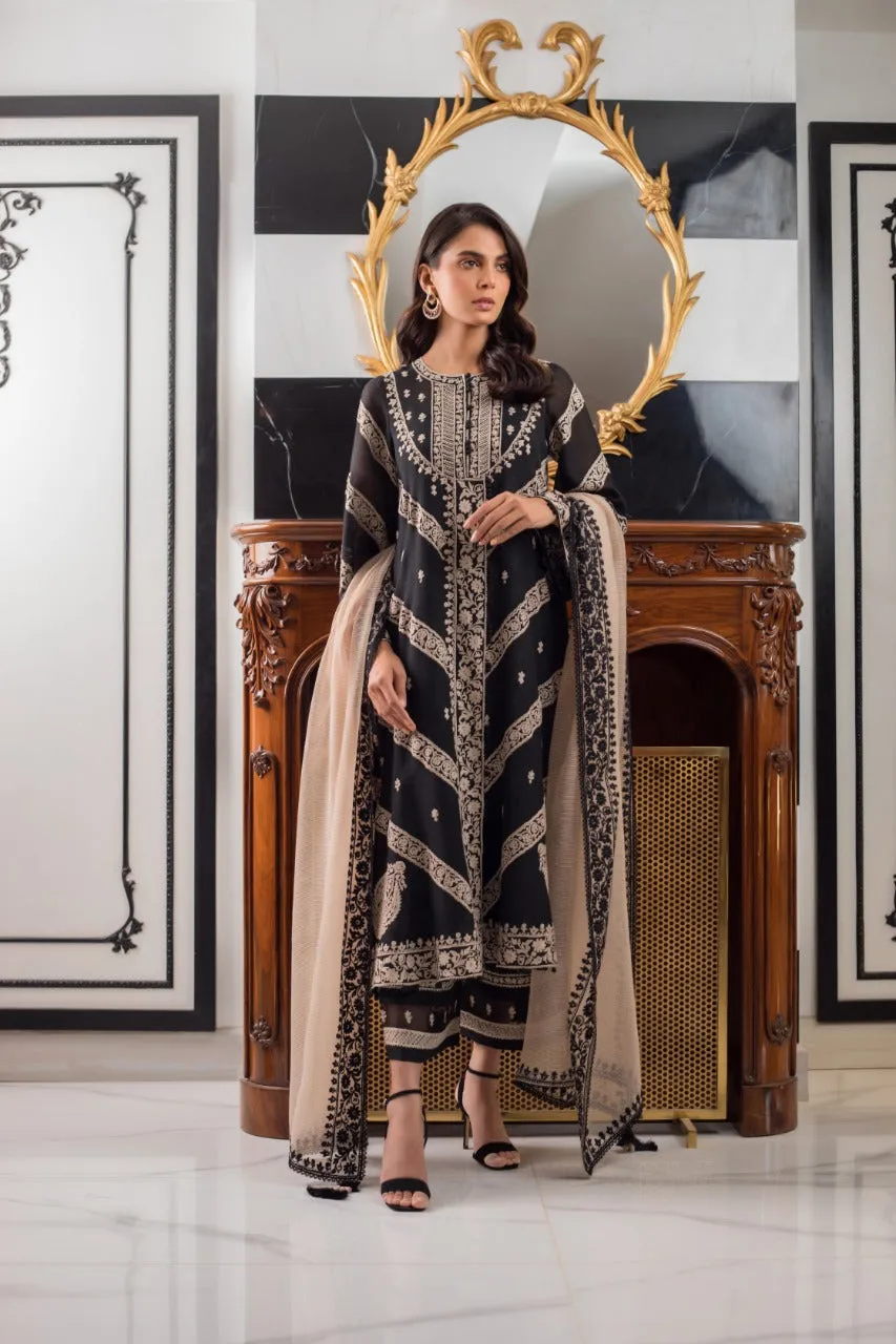 Corduroy Kurta And Culottes With Dupatta