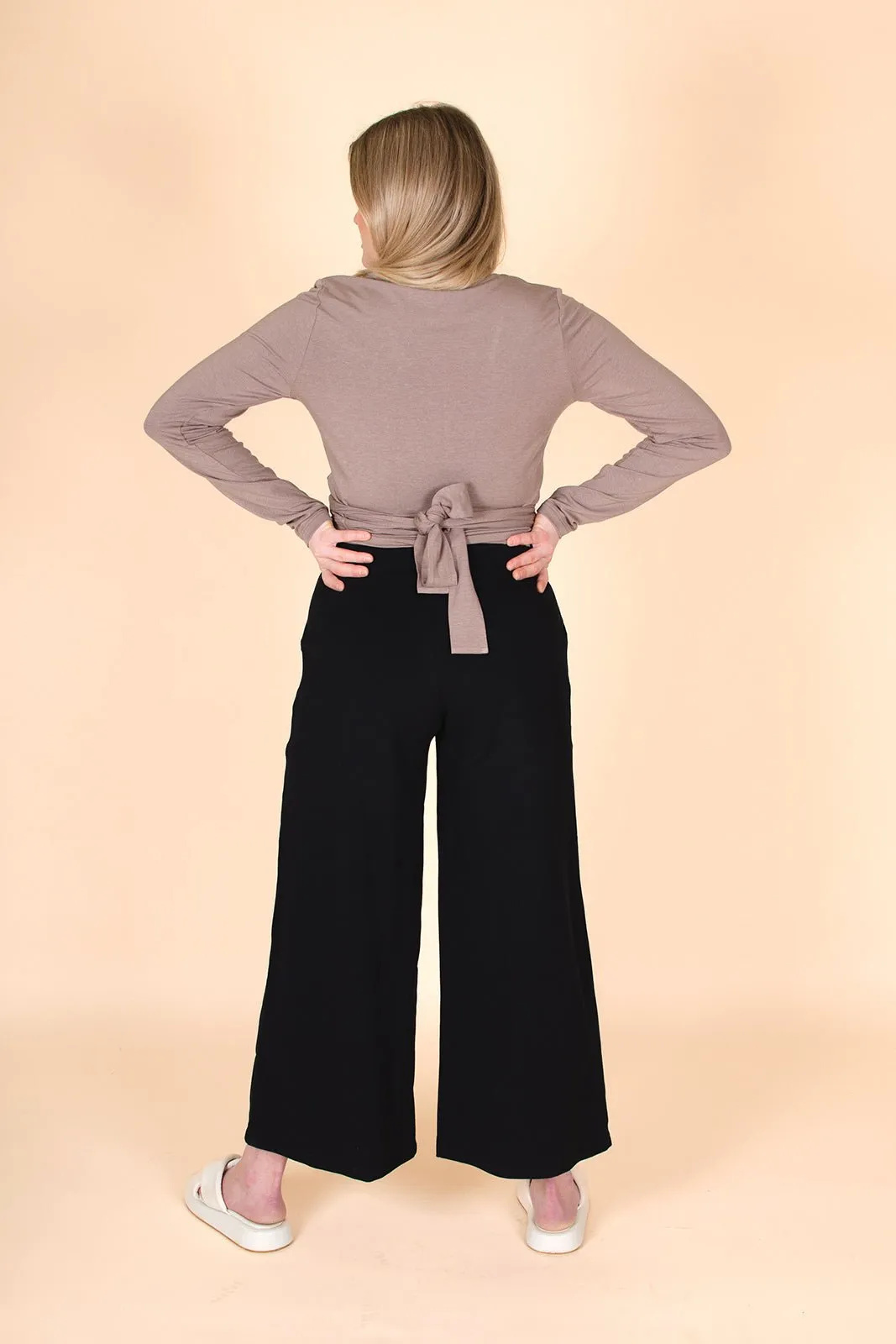 Culottes & Rib Rollneck -pakkaus, Taupe