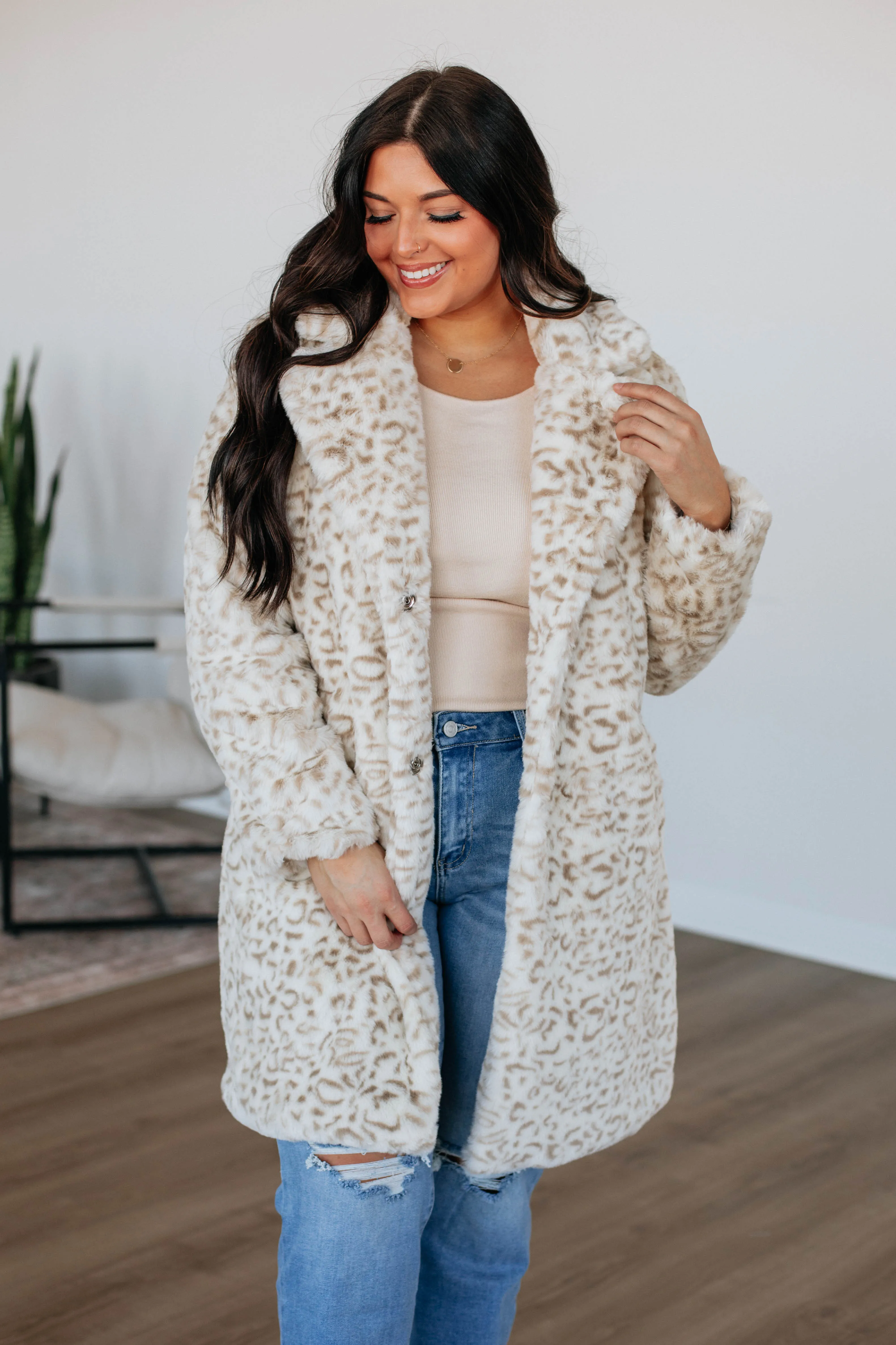 Diaz Leopard Trench Coat