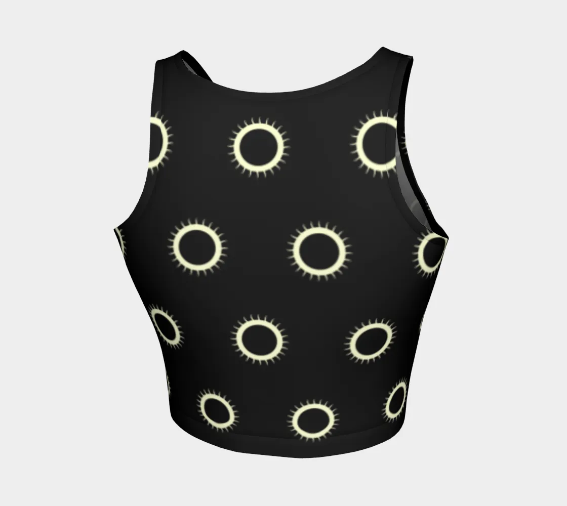 Disc pattern Athletic Crop Top