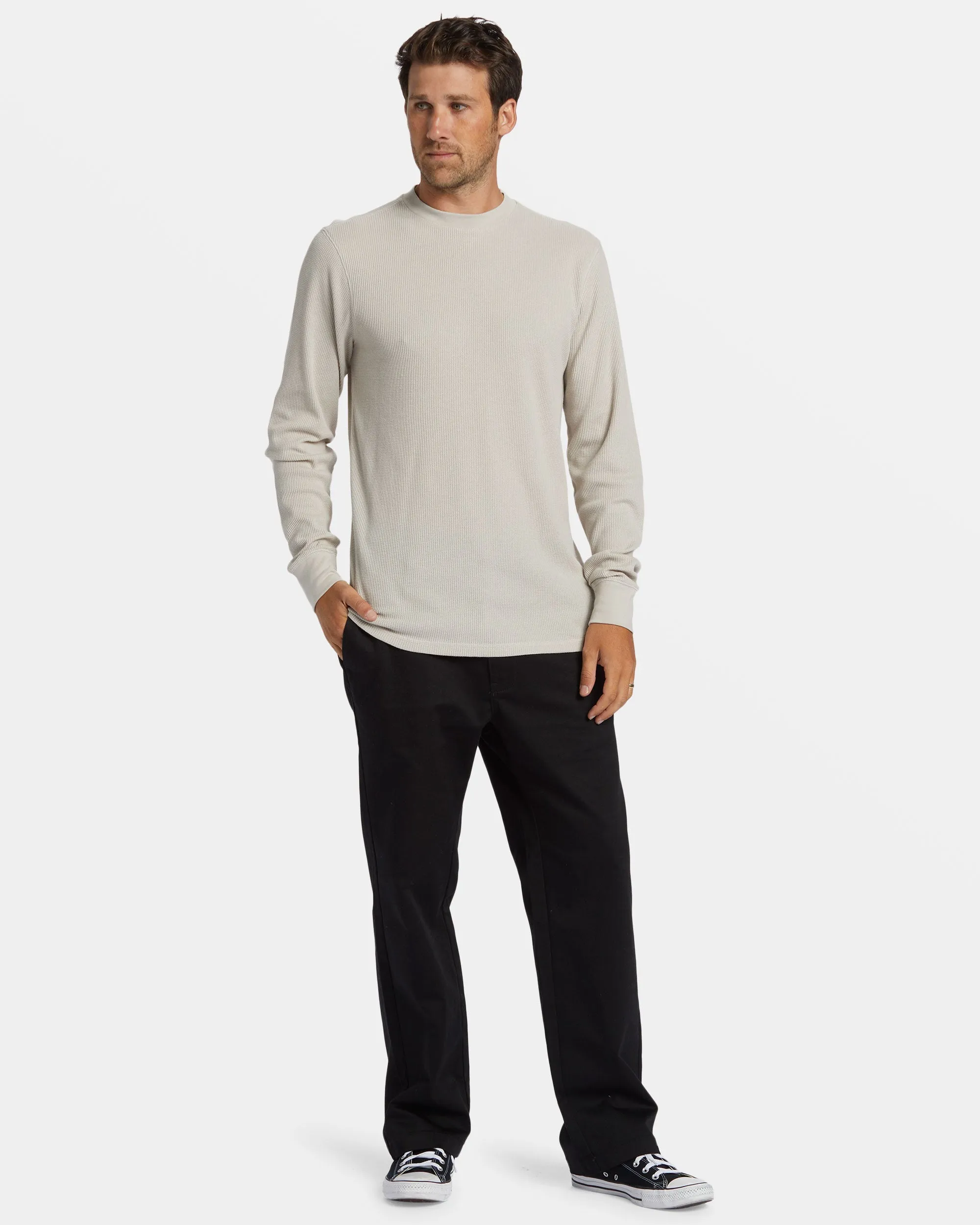 Essential Long Sleeve Thermal Top - Stone