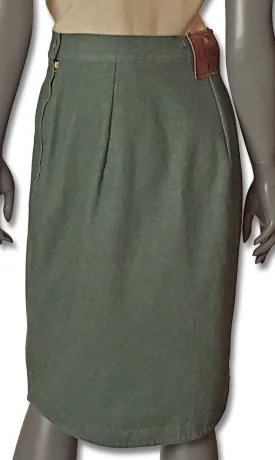 Fendi Vintage Green Denim Skirt