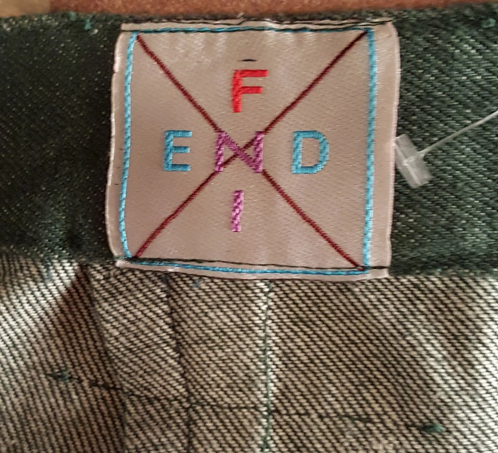 Fendi Vintage Green Denim Skirt