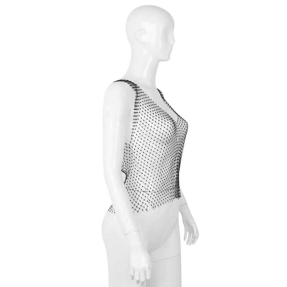 Fishnet Sparkle Two Piece Dress