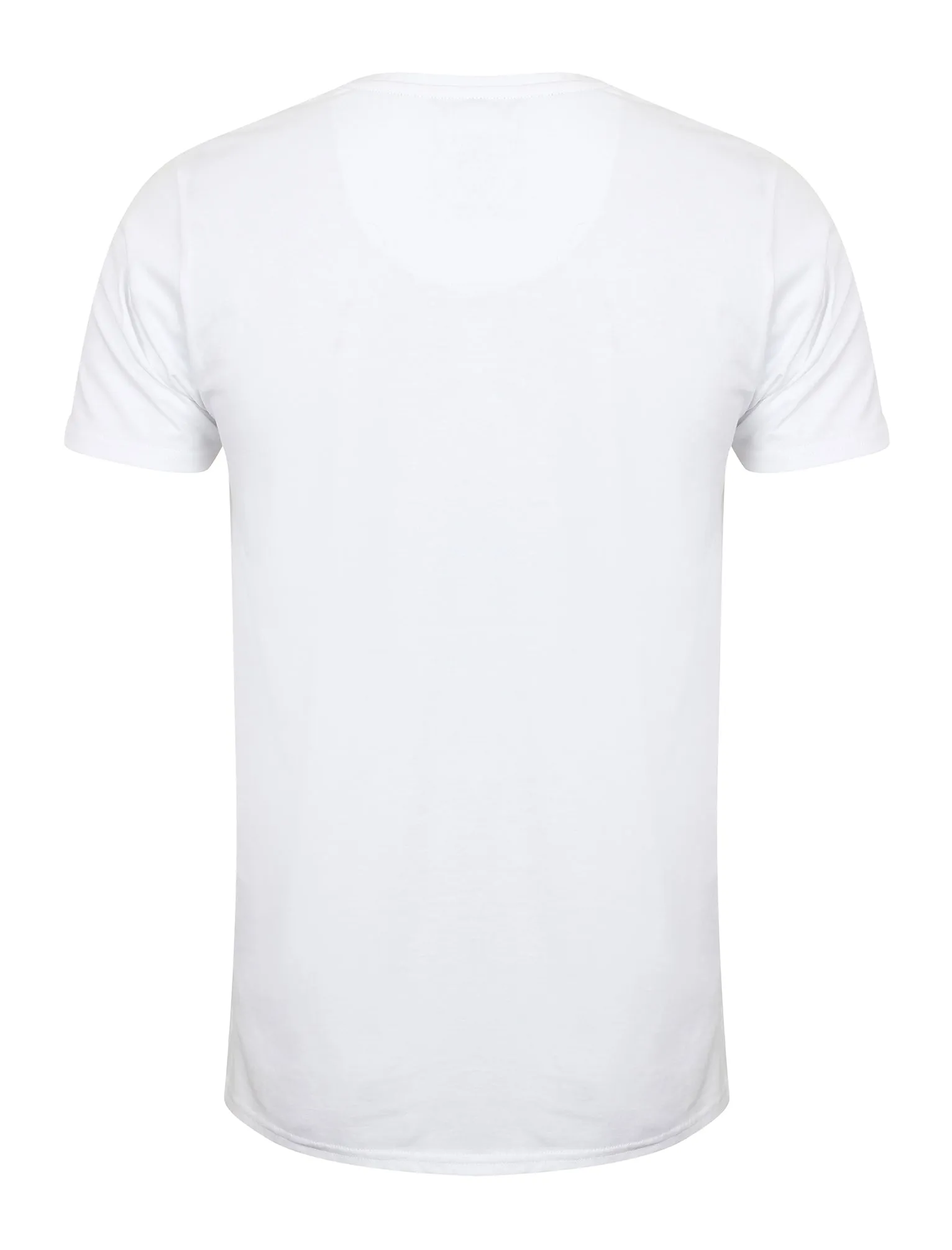 Glengall Short Sleeve Henley Neck Cotton T-Shirt in Optic White - Le Shark