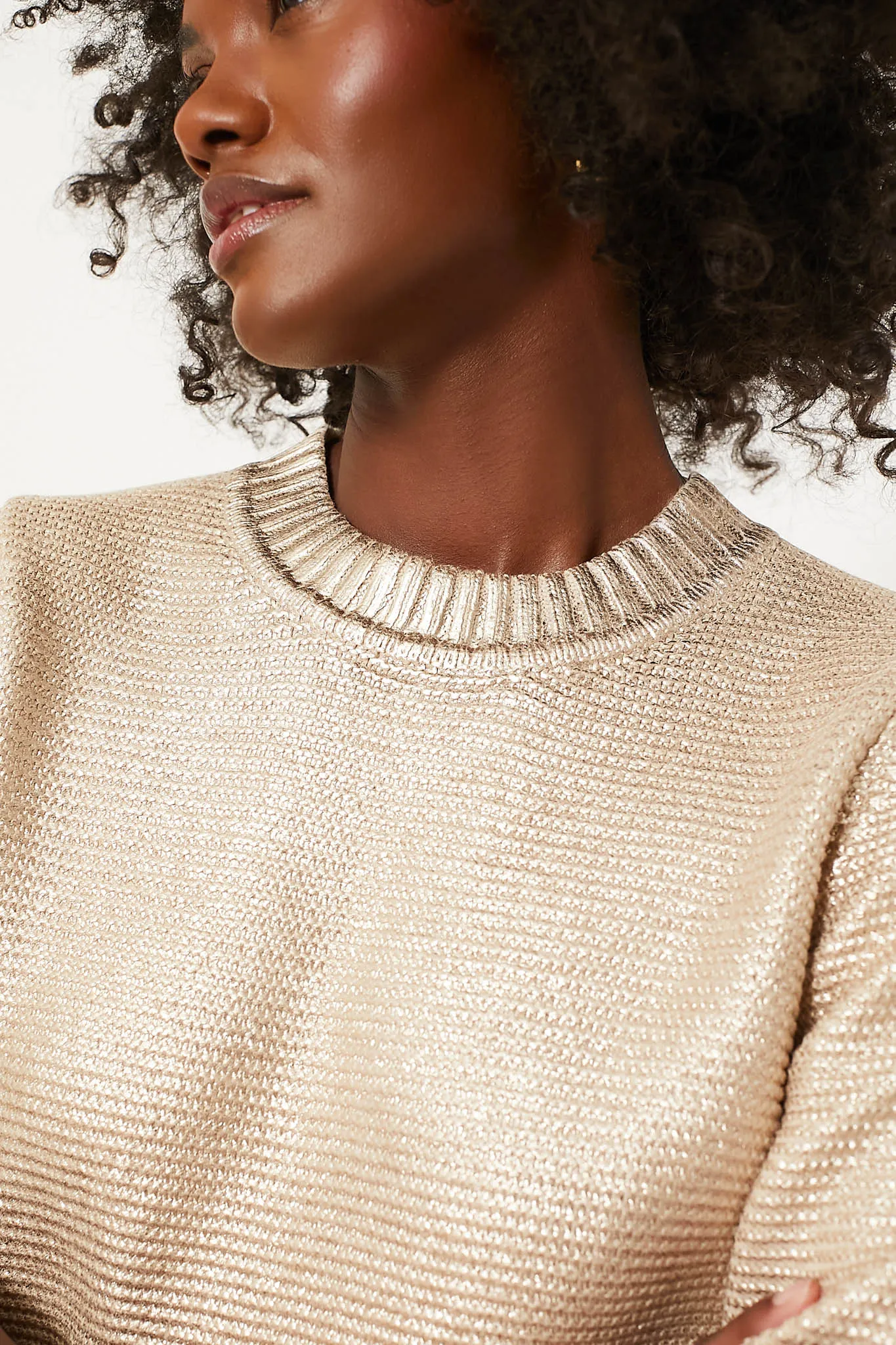 Gold Metallic Vienna Sweater