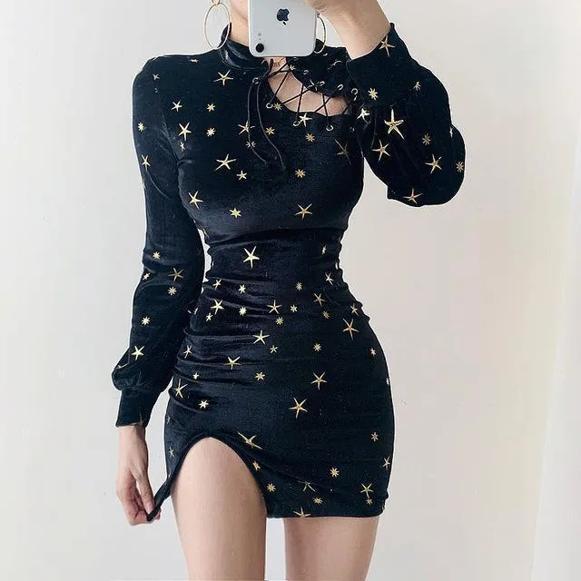 Grunge Velvet Dress