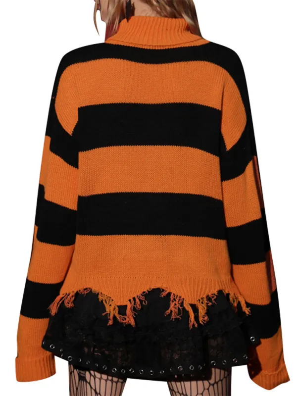 Halloween Oversized Sweater Black Cat Jumper