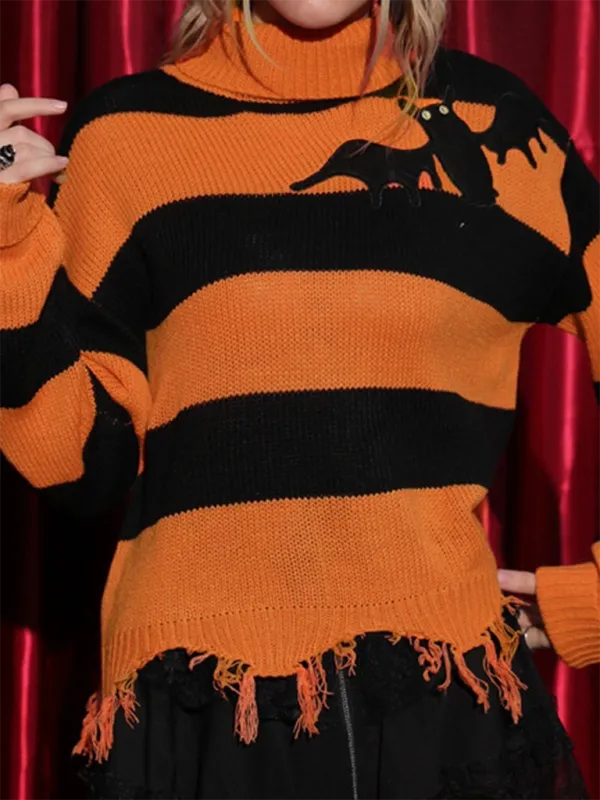 Halloween Oversized Sweater Black Cat Jumper