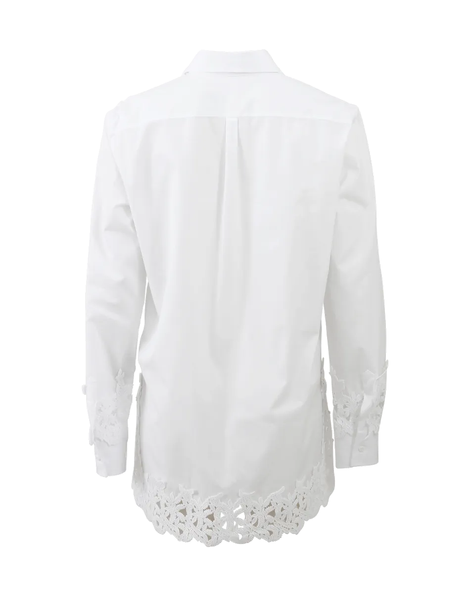 Henley Shirt With Lace Bib