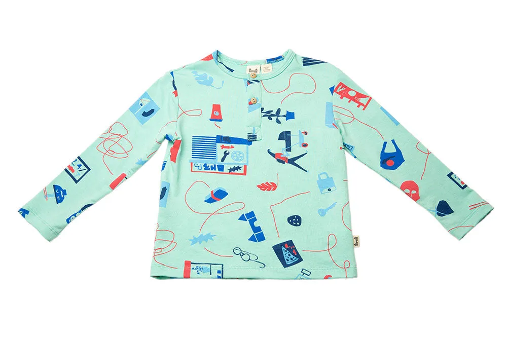 HENLEY - TURQUOISE CITY PRINT