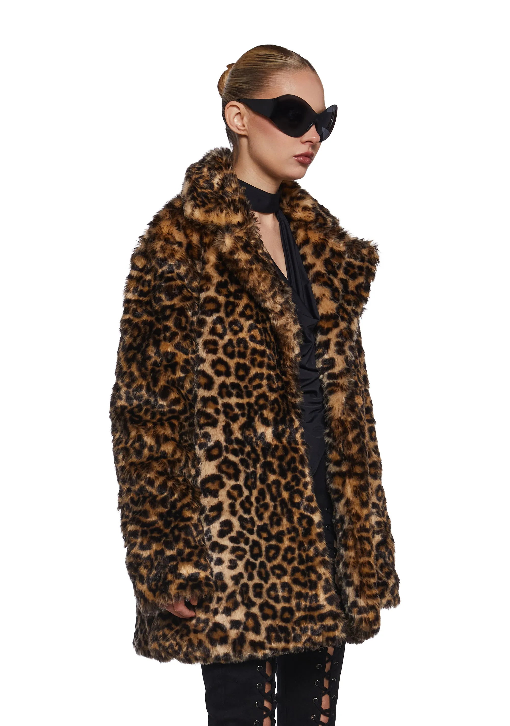 Hunt You Down Leopard Sherpa Jacket