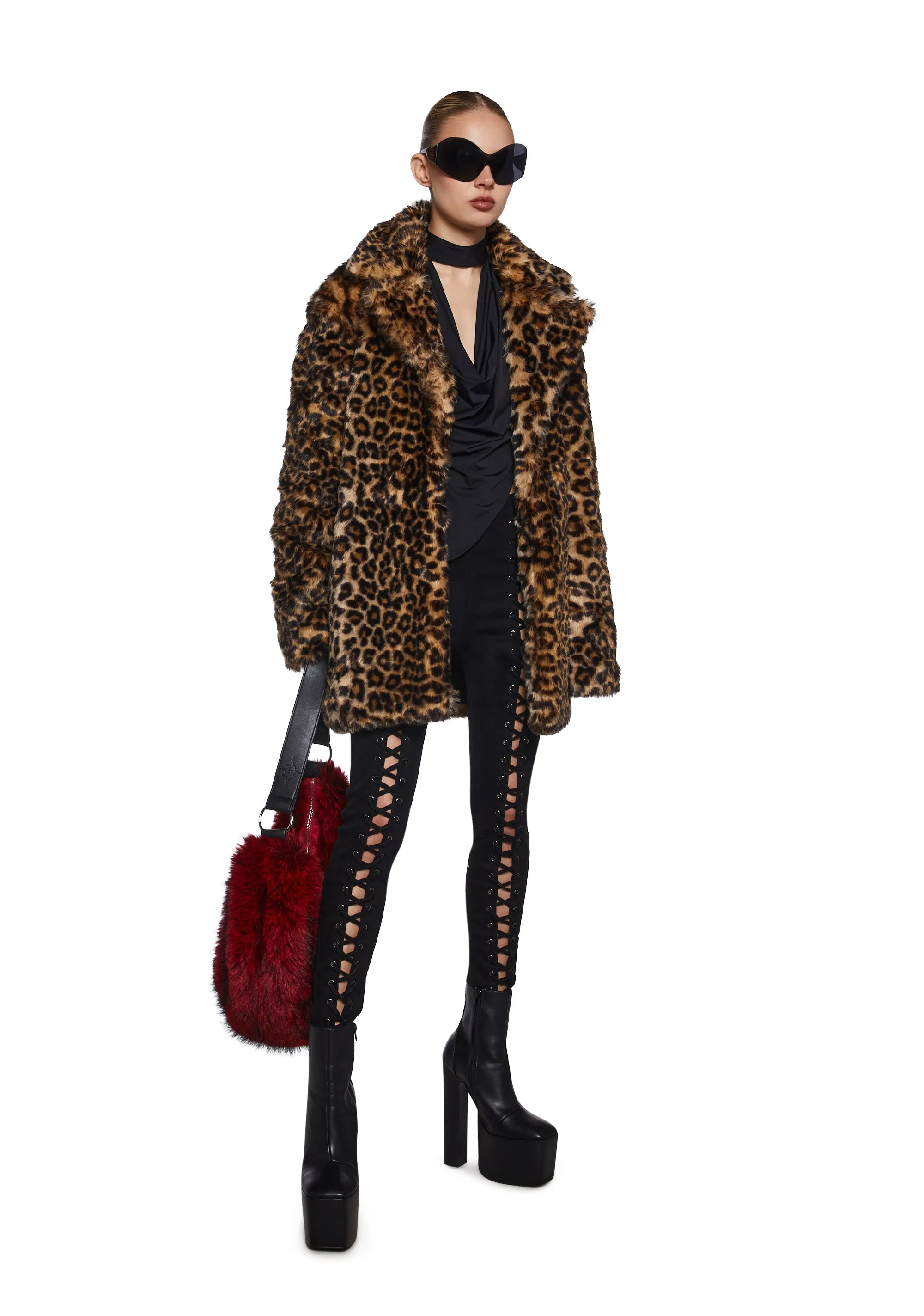 Hunt You Down Leopard Sherpa Jacket