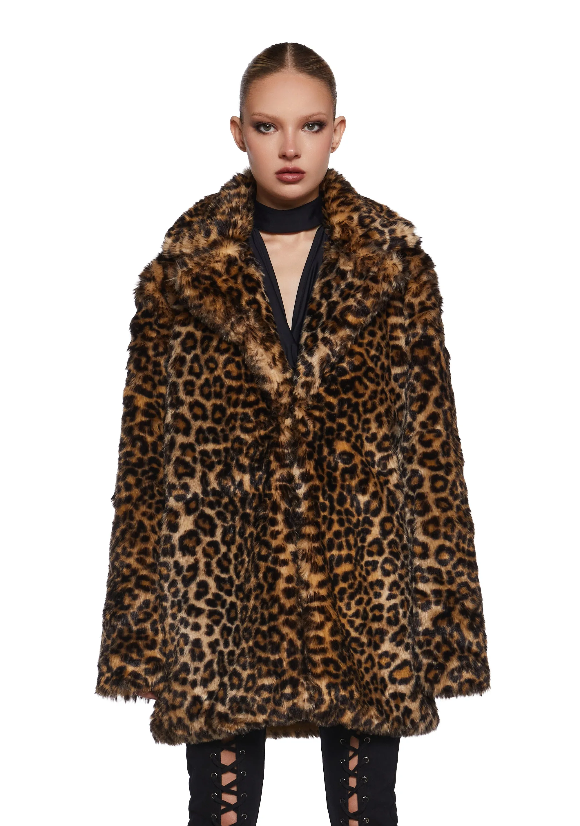 Hunt You Down Leopard Sherpa Jacket