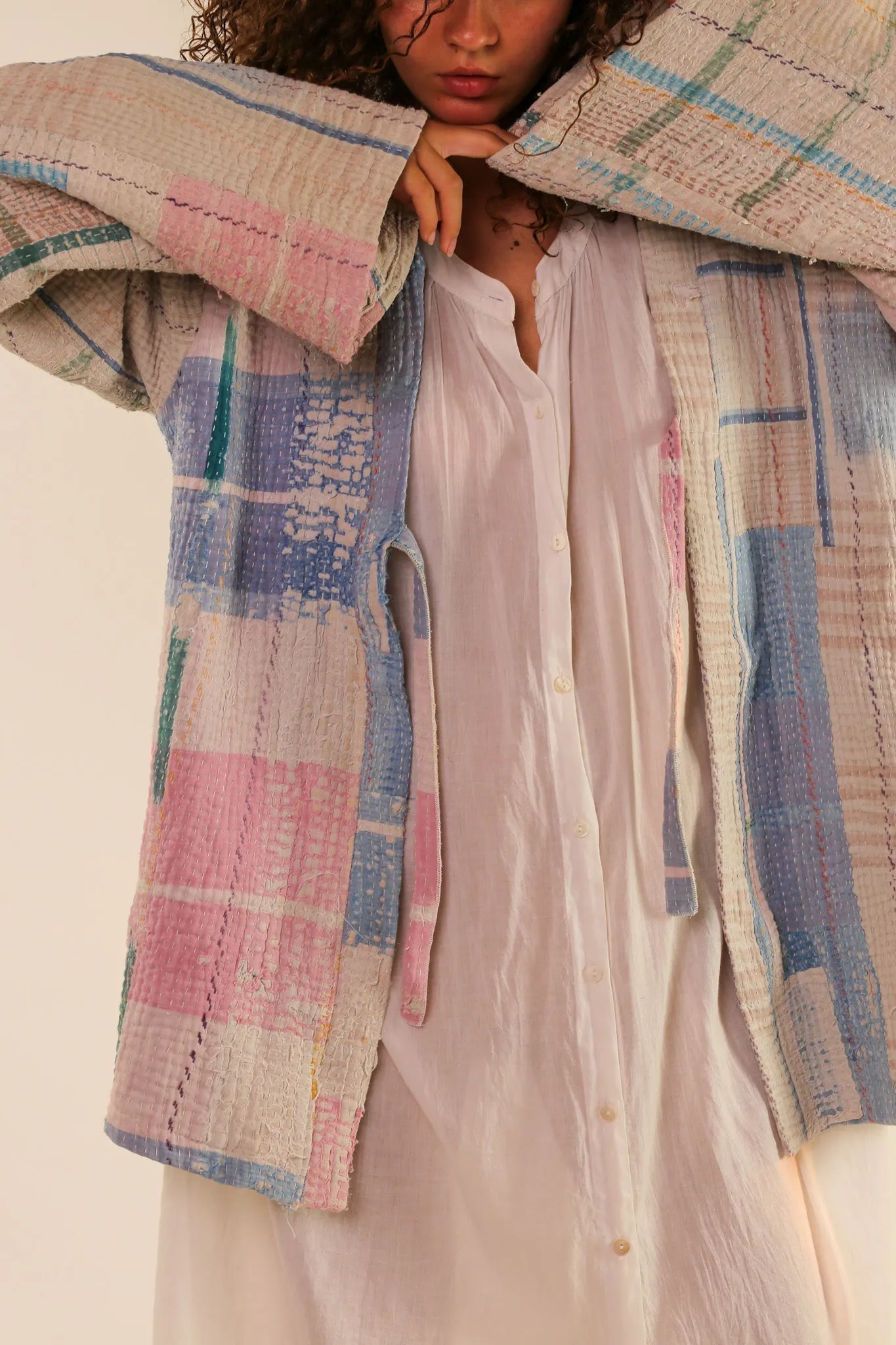 JACKET KIMONO RIKI VINTAE KANTHA QUILT