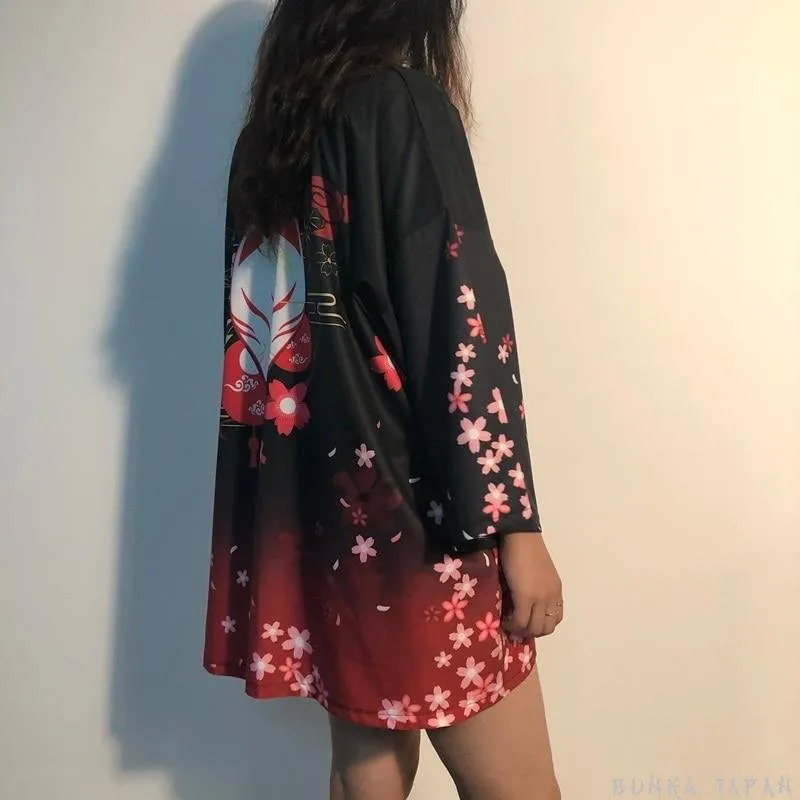 Japanese Kimono Cardigan Kitsune V2