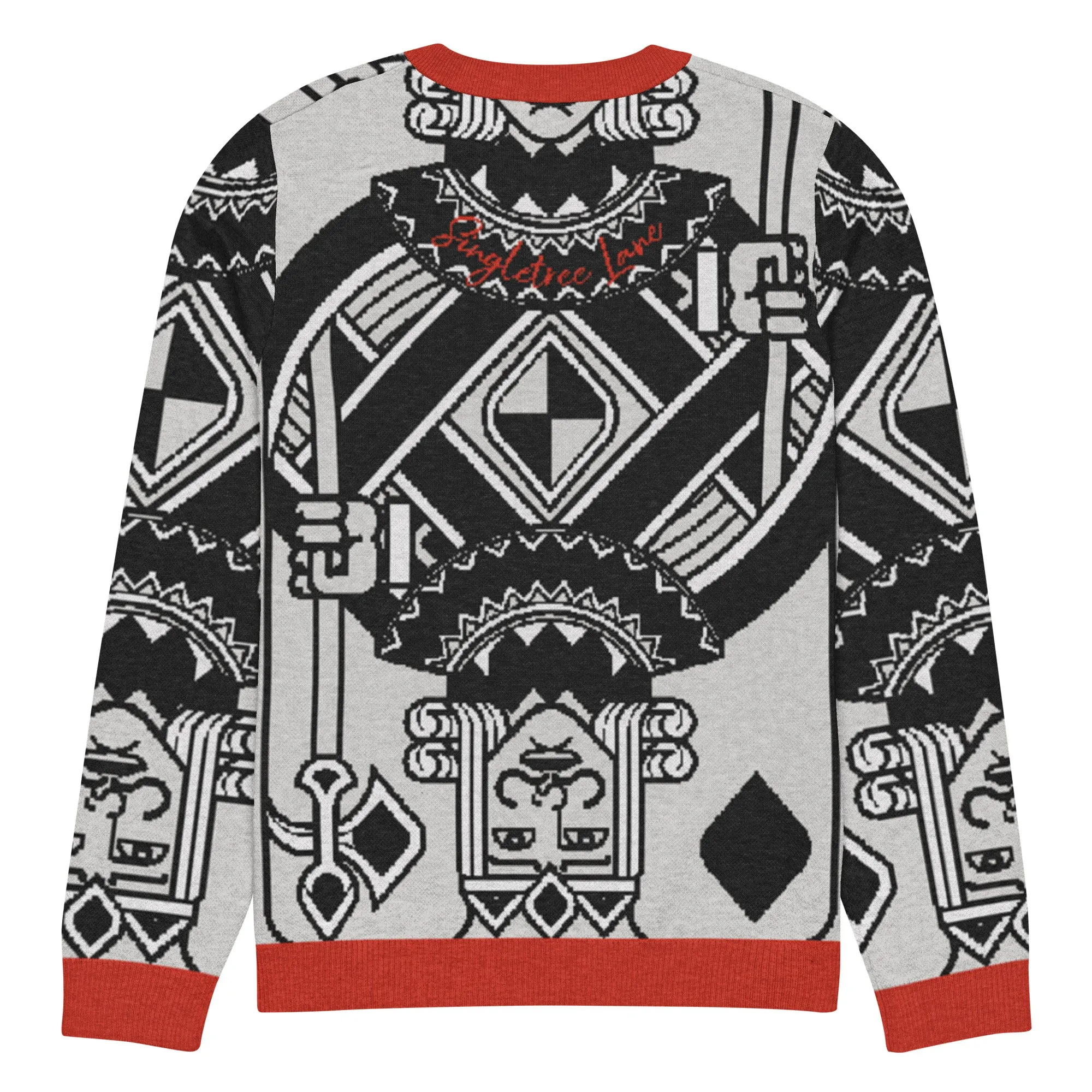 King of Diamonds in Black Knitted Crewneck Sweater