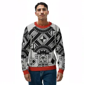 King of Diamonds in Black Knitted Crewneck Sweater