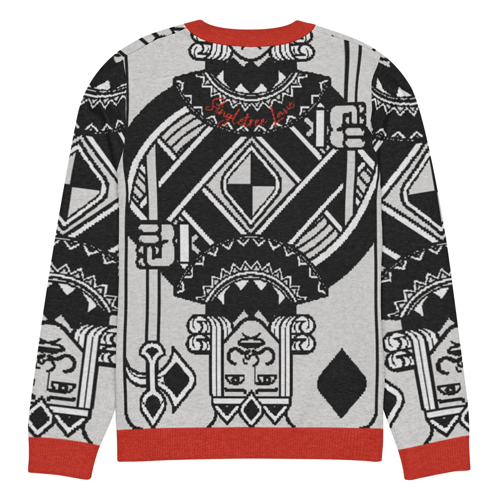 King of Diamonds in Black Knitted Crewneck Sweater