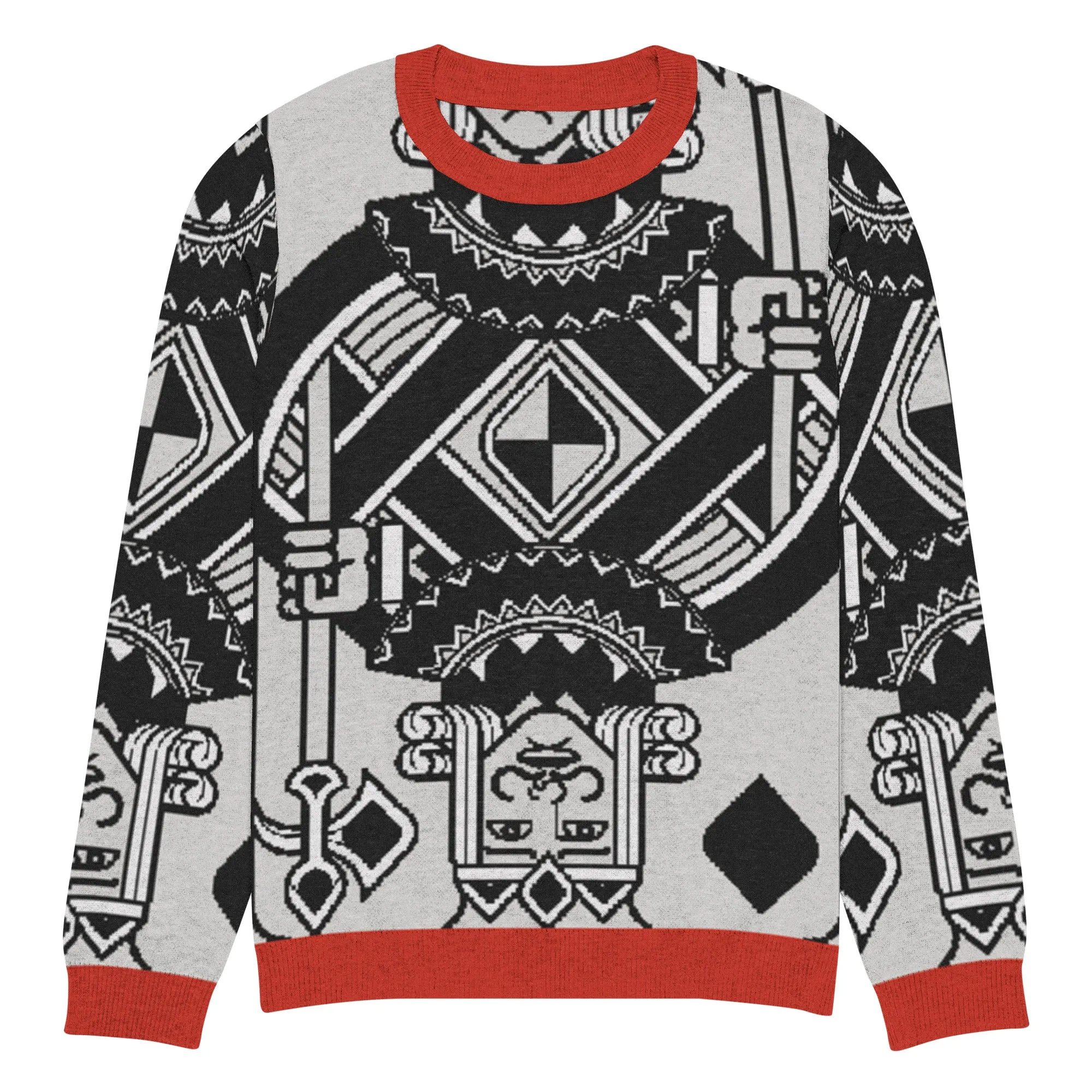 King of Diamonds in Black Knitted Crewneck Sweater