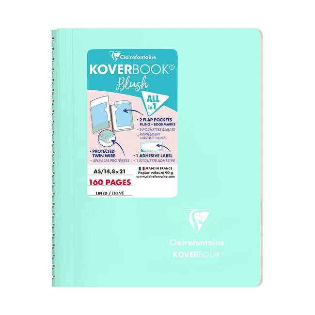 Koverbook Spiral Blush A5 Lined Mint