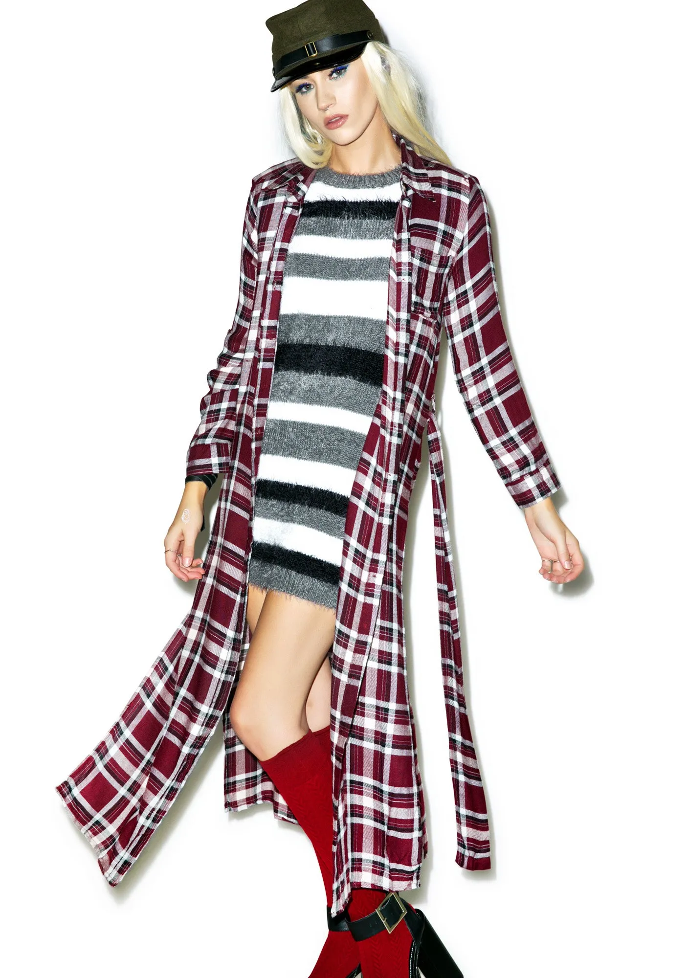 Lazy Grunge Day Duster Dress