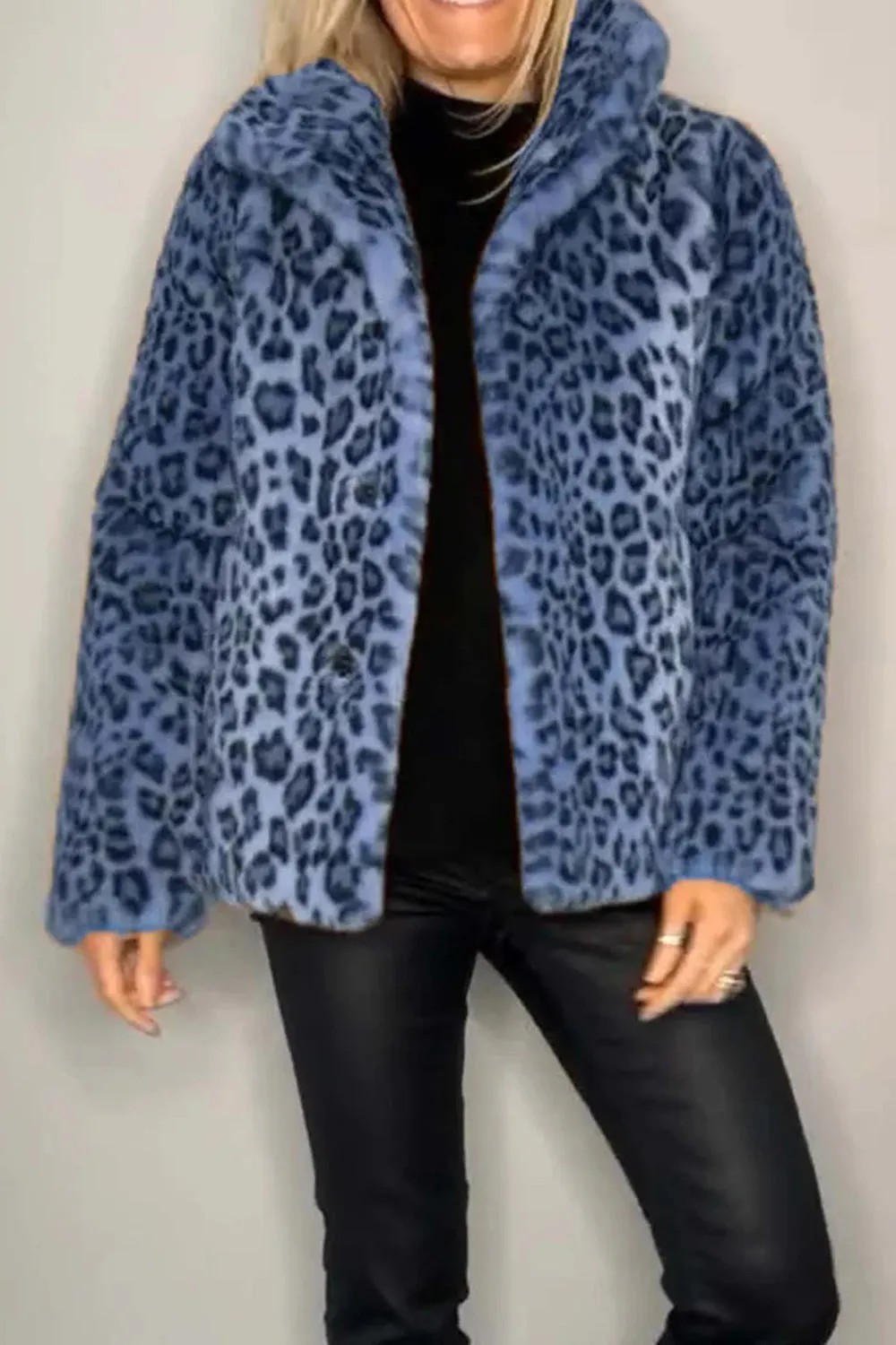 Leopard Faux Fur Coat