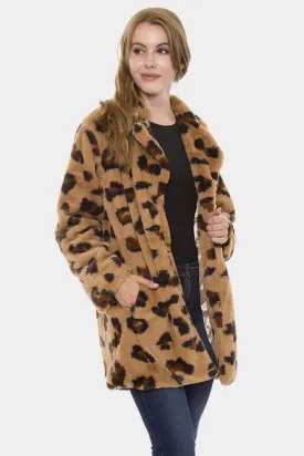 Leopard Faux Fur Coat