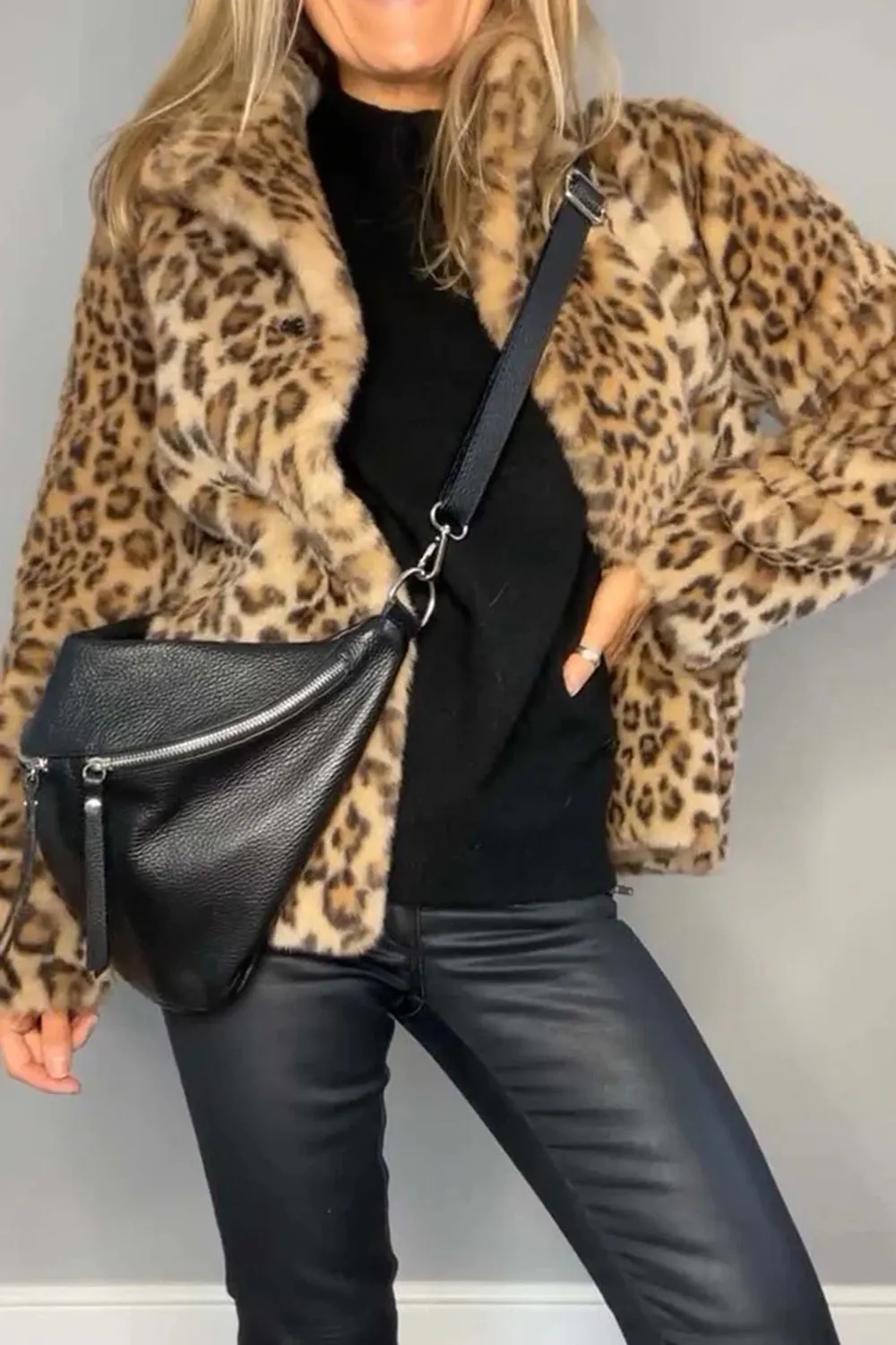 Leopard Faux Fur Coat